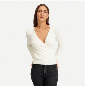 Everlane cashmere wrap sweater